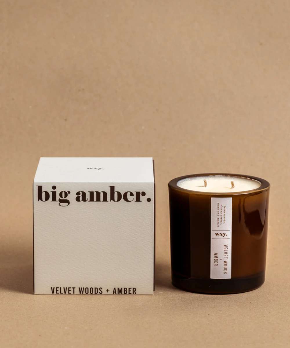 Wxy. Amber Velvet woods & Amber Candle