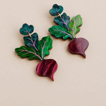 Beetroot Statement Earrings