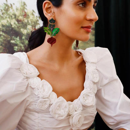 Beetroot Statement Earrings