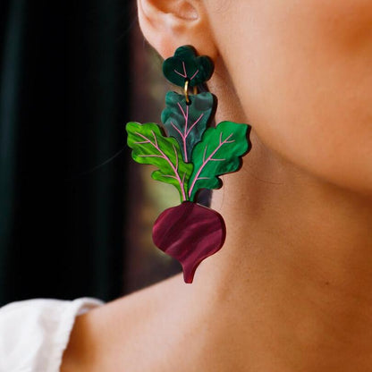 Beetroot Statement Earrings