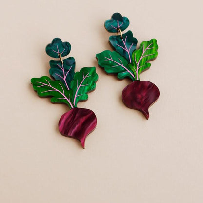 Beetroot Statement Earrings