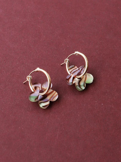 Nina II Hoops in Iridescent Ripple