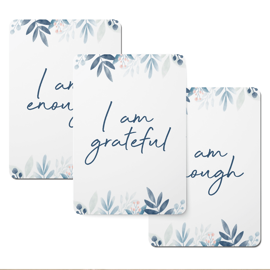 Watercolor Leaves Affirmation Cards - Set of 20