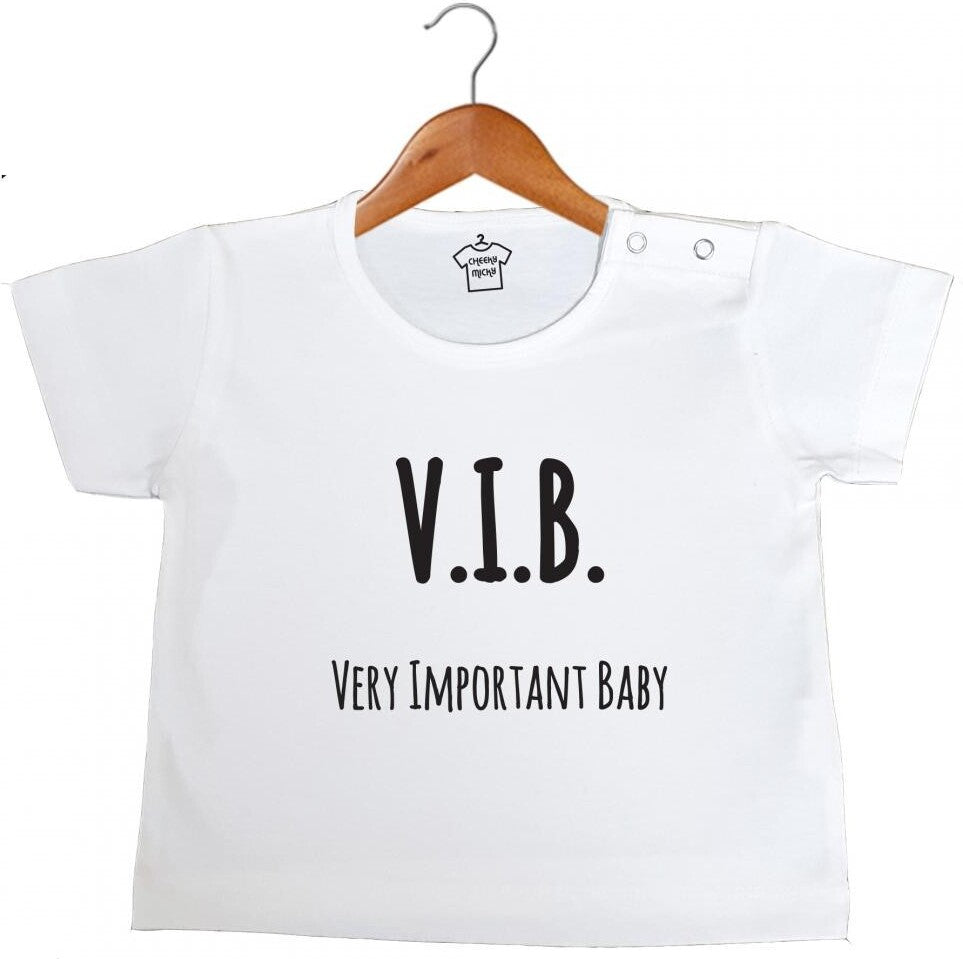 White T-shirt V.I.B. Very Important Baby - Age 6-12 months