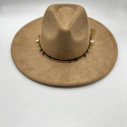 Wide brim suede fedora