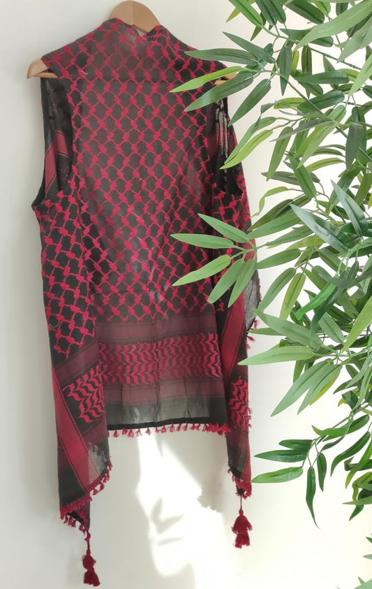 Women's vest ( keffiyeh or ghutra pattern) [CLONE]