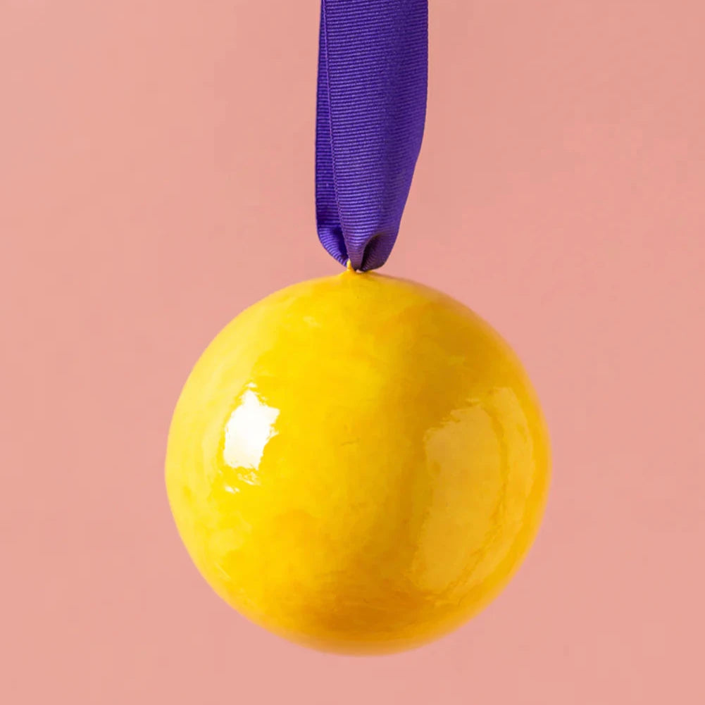 Yellow Block Bauble