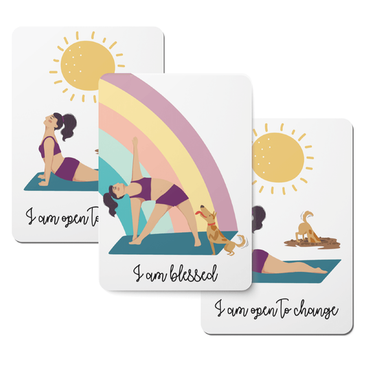 Yoga and the Dog Affirmation Cards - Set of 20