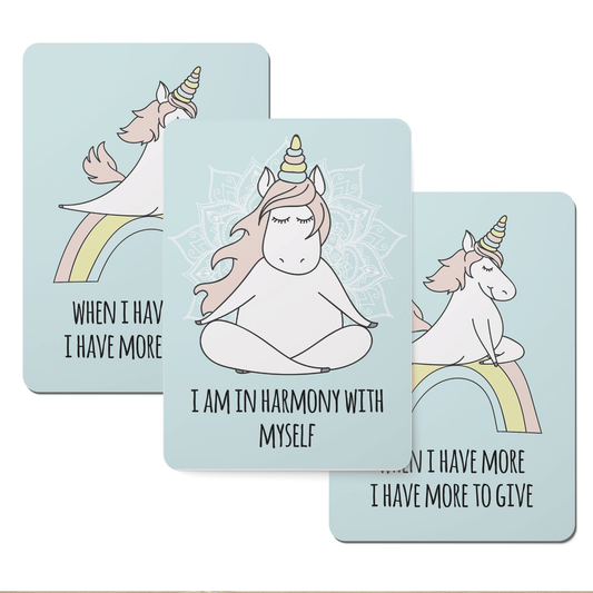 Yoga Unicorn Affirmation Cards - Set of 20